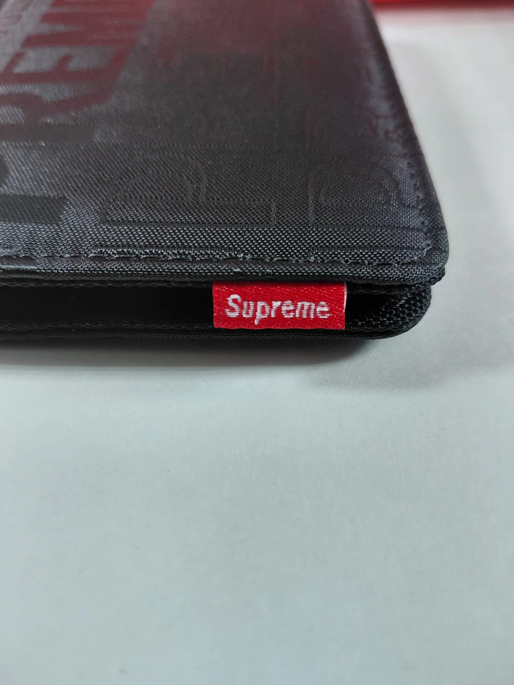 Supreme Black Embossed Wallet - Men's Accessory